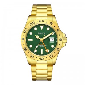 Baogela New Men Luxury Watch 304 Nerezová ocel Luminózní ciferník 50m potápění módní páry Sport Watch Wrist Watch Gold Green 22806