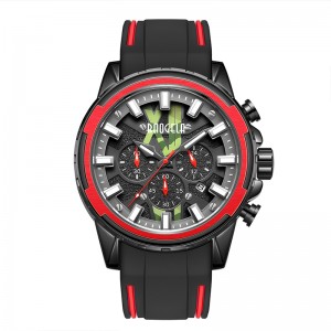 Baogelanové hodinky mužinerezový gumový popruh modré hodinky pro muž luxusní vodotěsné chronograph wristwatch světelný relagio 22601