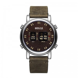 Baogela módní muži \\\\ Roller Design Business Clock Men Quartz Watch Kožená vodotěsná příležitostná sportovní pánské sledování relagio masculino 22703