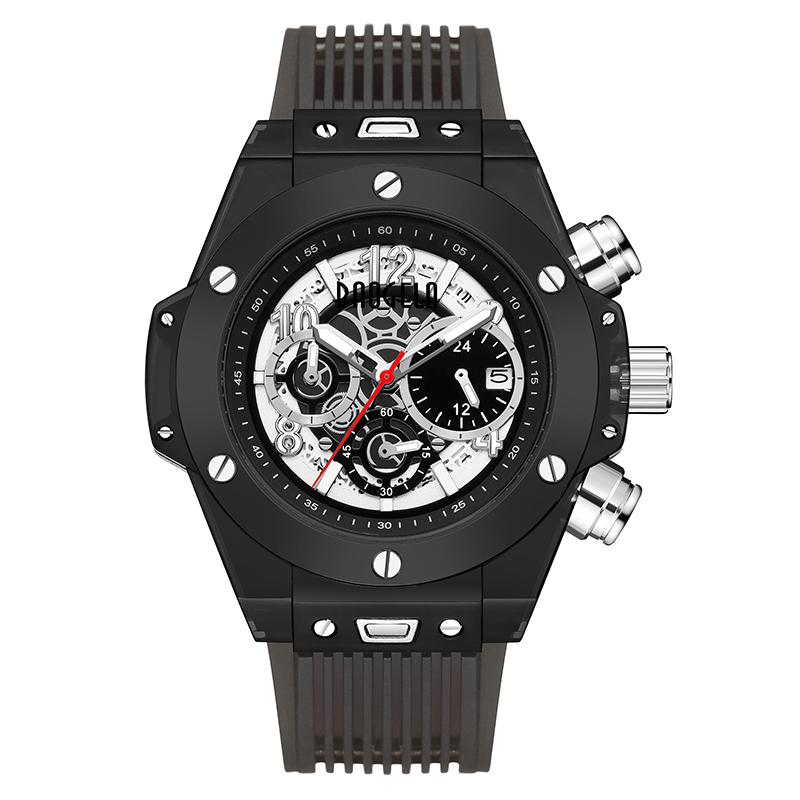 Baogela Brand Full Transparent Watch Luxury Mens Watch Fashion Sports Vojenská reloj kreativní muži ženy Chronograph Quartz Watch 20013