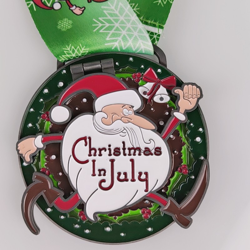 Vlastní běh medailí vánoční běh medailí Santa Claus běh medaile zábavné běh medailí sportovní finišer medaile