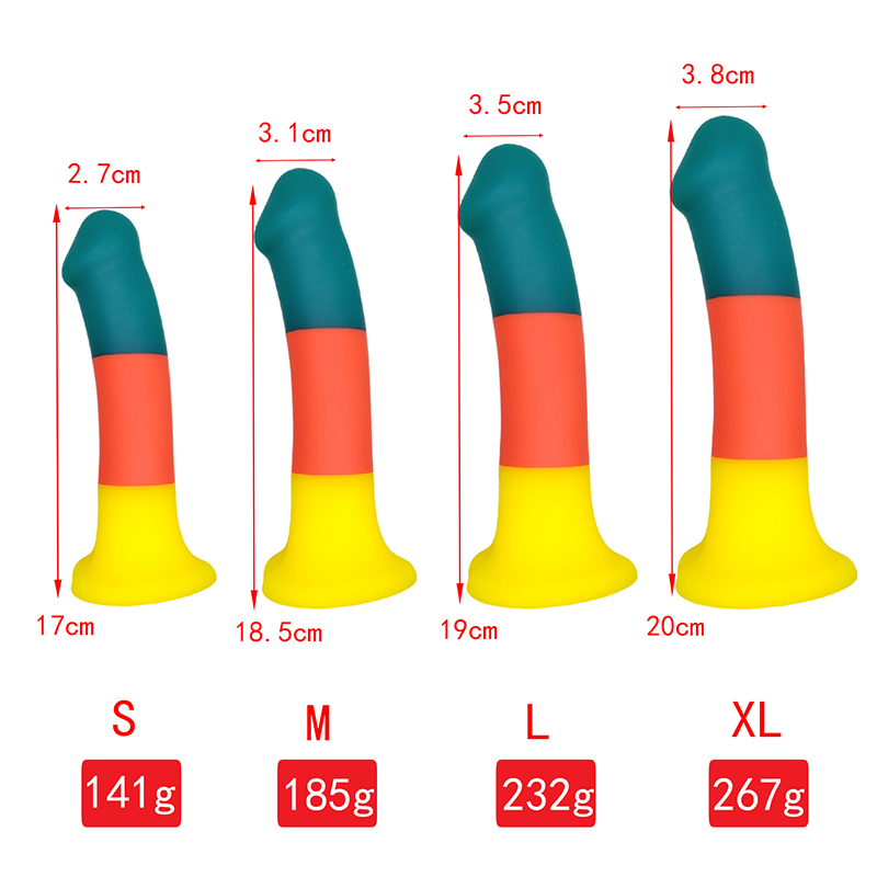 JC897 Velkoobchodní populární simulace penis penis didol sex hračka Sucker ženy obrovské realistické vánoční barvy dilda pro ženy