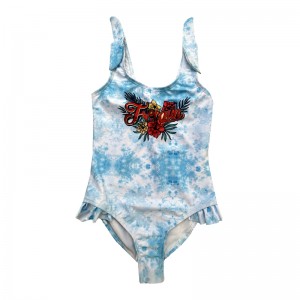 Modrý gradient Lounce Print Print Swimsuits