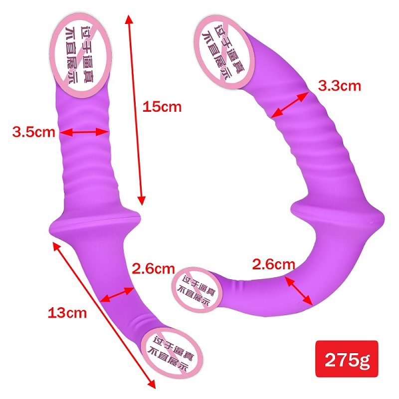 845 Horký prodej žen Sex hračka Realistický dildo dvojitý penis pro dospělé