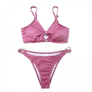 Kovový prsten s dvoudílným barevným plavkám