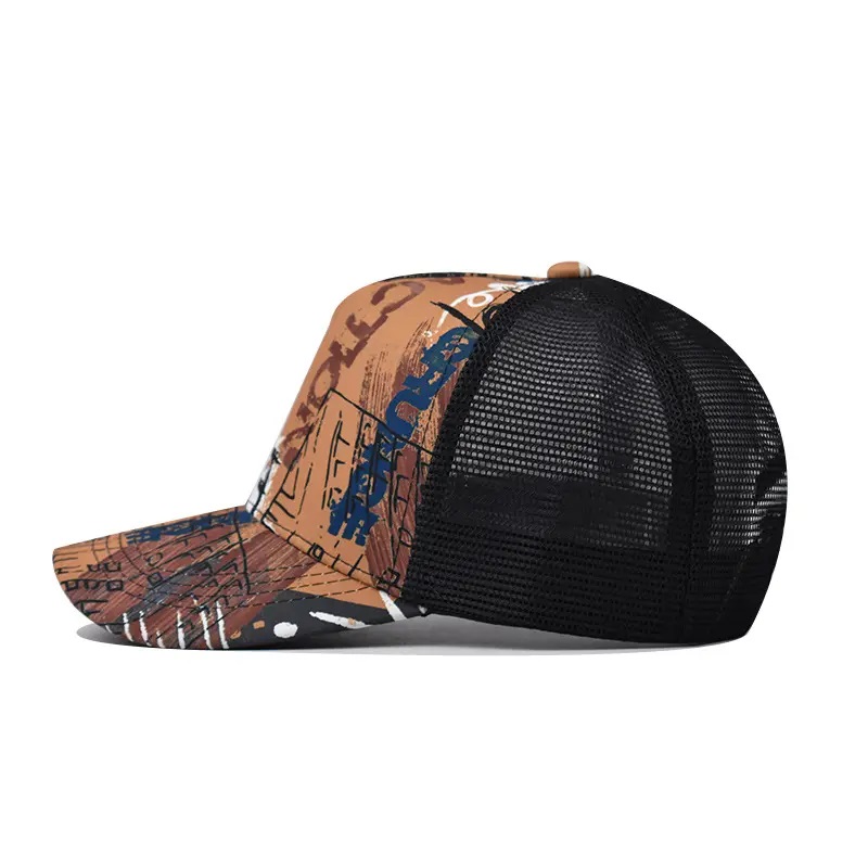 Levné sluneční hledisko Snapback Hip Hop Mesh Hats Custom Gradient Trucker Cap