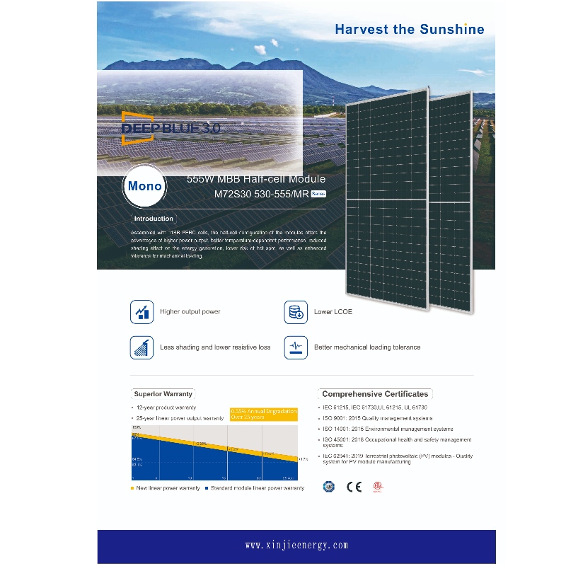 Vysoká účinnost 550 -605 W fotovoltaického panelu solárního modulu online prodej