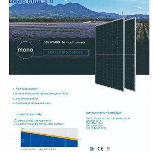Vysoká účinnost 540-555 W fotovoltaický panel solárního modulu online prodej