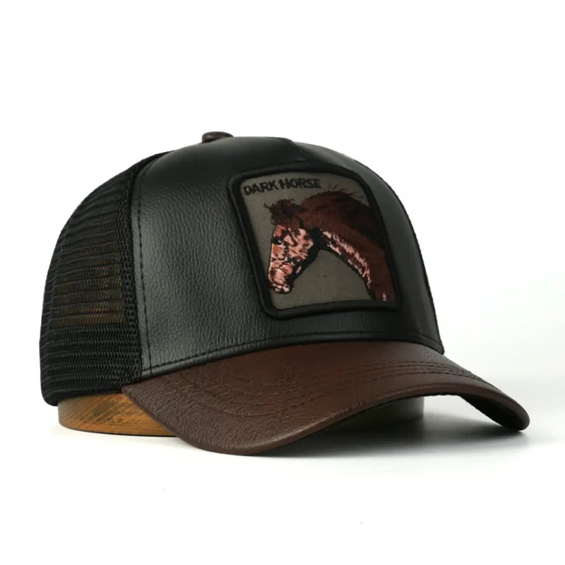 Pánské síťové levné vlastní 5 panelových kamionů CAP Applique Empoidered Patch Gorras Trucker Hats