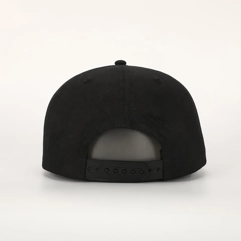 Vlastní výšivka 5 panel černá bavlna Performance Sport Dad Hat Men Ženy Golf Gorf Rope Lape Baseball Cap