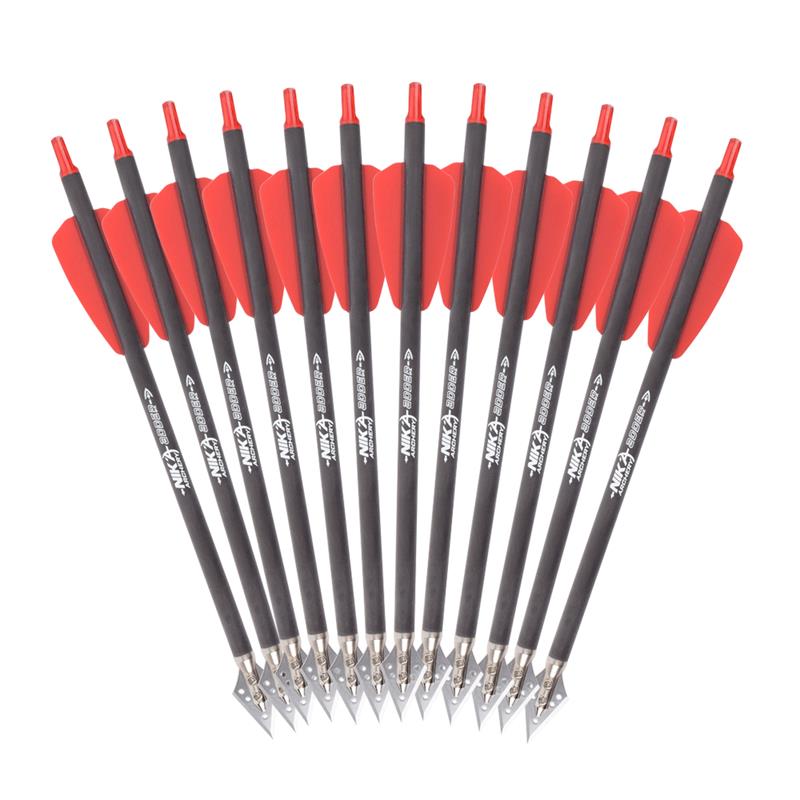 114521-04 ID6.2mm uhlíkové vlákno Crossbow Bolts Ocelová čepel Broadheads Cobra System Adder/r9/rx lov lukostřelby