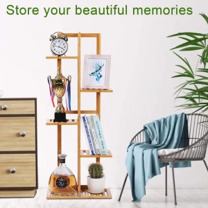 Multifunkční dřevěný dřevěný dřevěný bambusový stojan venkovní stojanna vnitřní stojanna vlastní vrstvu 6.