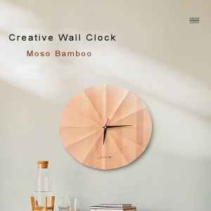 Bamboo Craft Creative Wall Clock Home Decoration