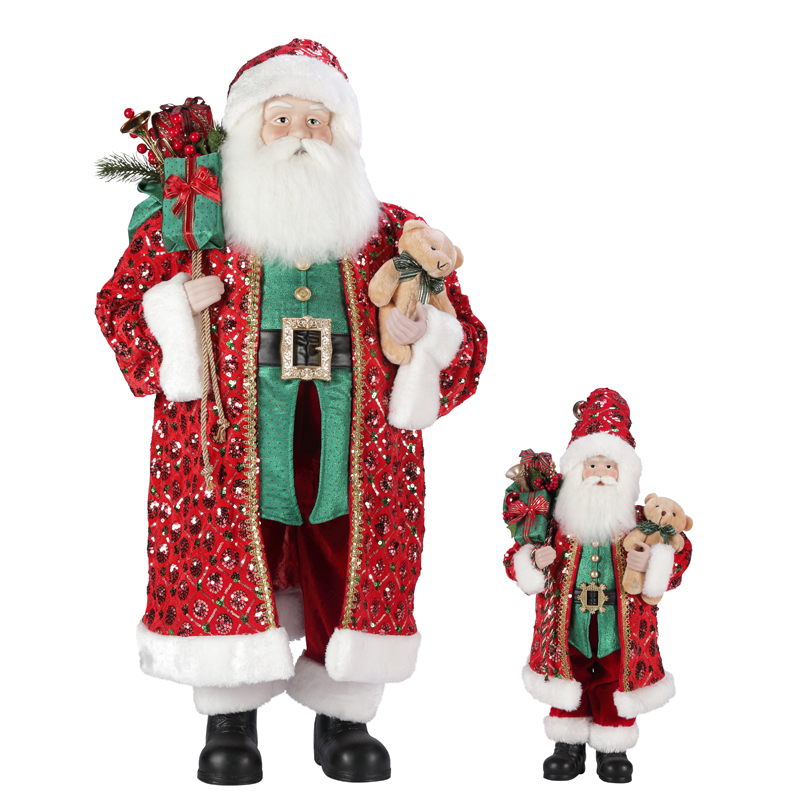 T24-S114 30 ~ 110 cm Vánoce Santa Claus Dekorace