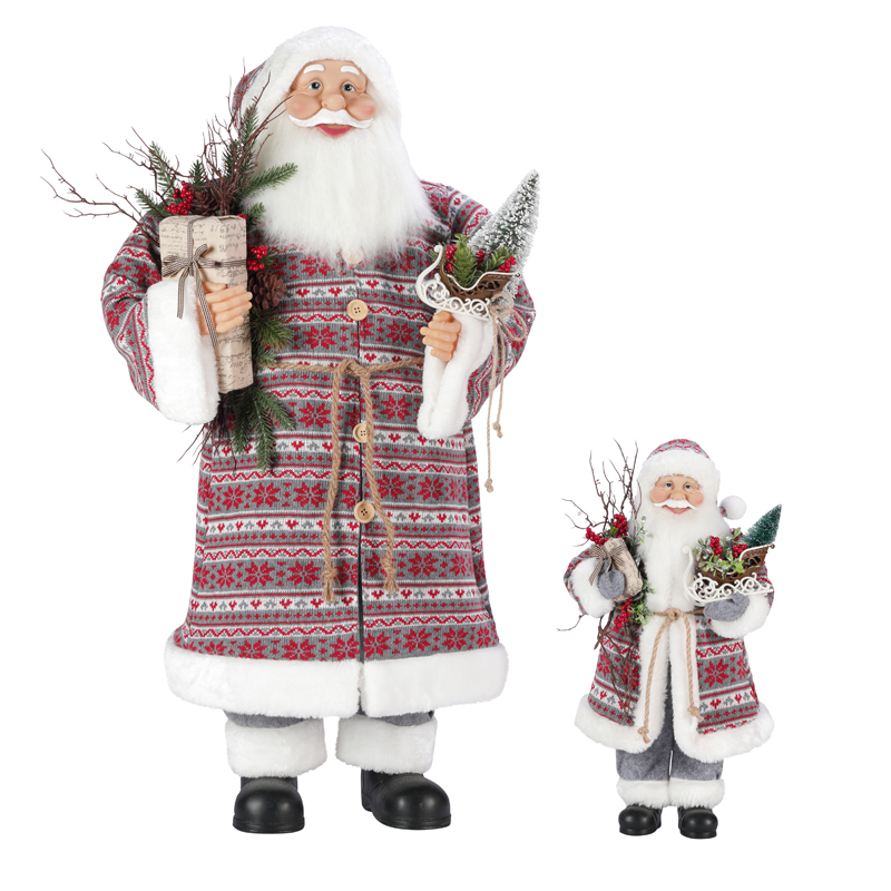 T24-S111 30 ~ 110 cm Vánoce Santa Claus Dekorace