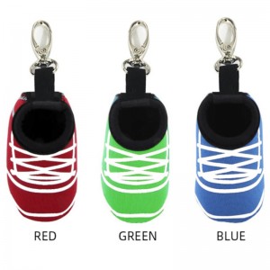 Velkoobchod Neopren Dva golfové míče balicí kapsy pasy Přizpůsobené pouzdro golfového míče s háčkem