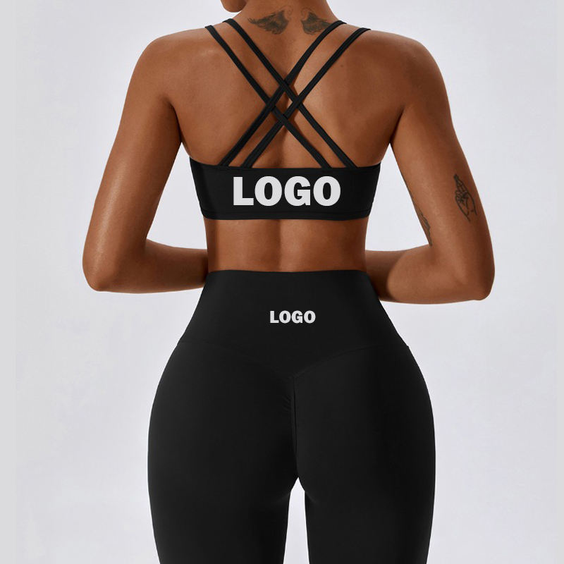 SC9275 Jóga Wear Set Girls Lightweight Elastic Fitness Leggings a podprsenka Set Woman Yoga Wear Pant