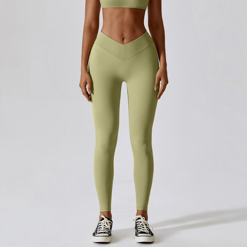 SC1094 Čtyřcestný úsek prodyšný v řezu pasu Nylon Spandex Leggings Butt Lift Yoga Pants Leggings pro ženy