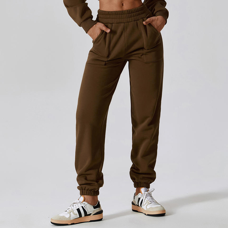 SC10114 ŽENY Fleece Elastic Pas Teplé volné běžecké zimní tepláky Sportovní tepelné běžící kalhoty