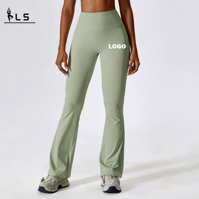 SC101110 SCRUNCH BUTT FLARE LEGINGS Jóga pro ženy zadek zvedat legíny Sport Flored jóga kalhoty