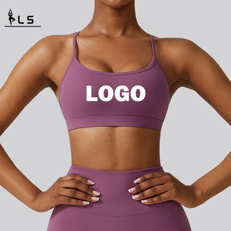 SC10168 Měkká podpora komprese Jóga Sexy Sports Bra Cross Back Yoga Sports Bra High Impact Padded