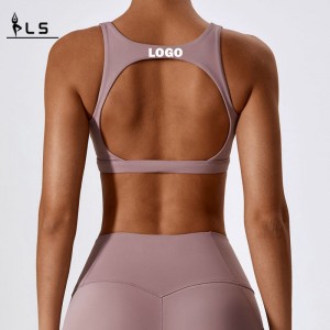 SC10169 Cross Back Yoga Sports Bra s vysokým dopadem polstrovaná jóga podprsenka Vysoce kvalitní ženské tréninky sportovní podprsenka