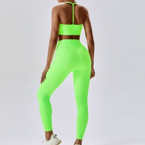 SC101610 Halter Sports Bra Ladies Halter Neck Cross Back Bra Bra pro ženy Logo Ženy trénink sportovní podprsenka Velkoobchod jóga cro