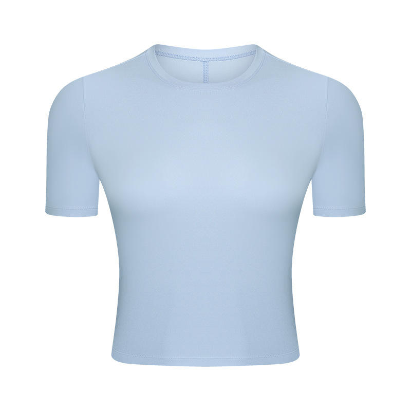SC10267 Prodyšná jógová plodina Top Gym Fitness těsné tričko běžící tričko s krátkým rukávem s krátkým rukávem