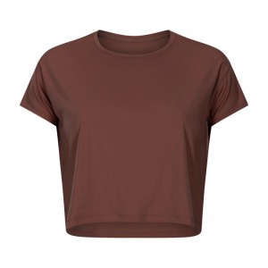 SC102610 Volná košile pro jógové šortky tělocvična jóga aktivní oděv s krátkým rukávem trička Thir Thir Top Prodej prodyšný rychlý sušení volný čas jóga