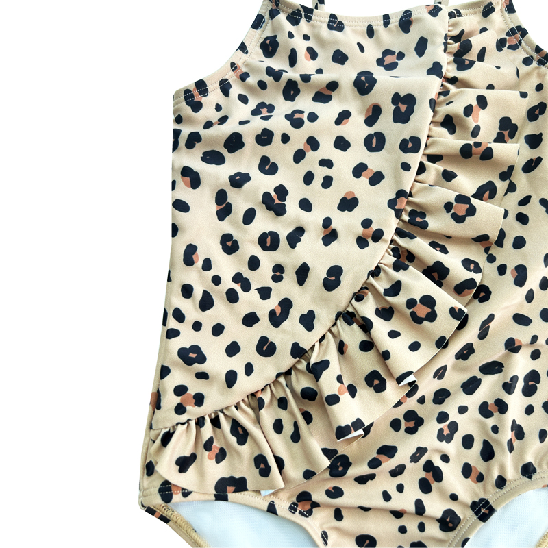Ofalter jednodílný flouncy leopard tisk