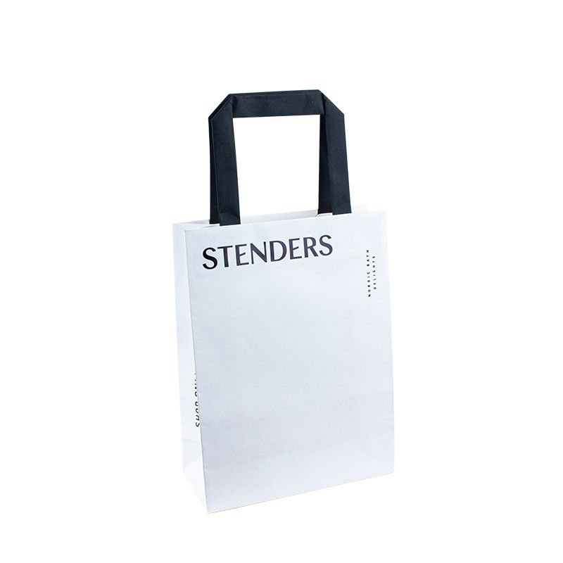 Vlastní vytištěno vlastní logo pro restauraci Catering Food Takeaway Togo Packaging Kraft Brown Paper Bag s držadly