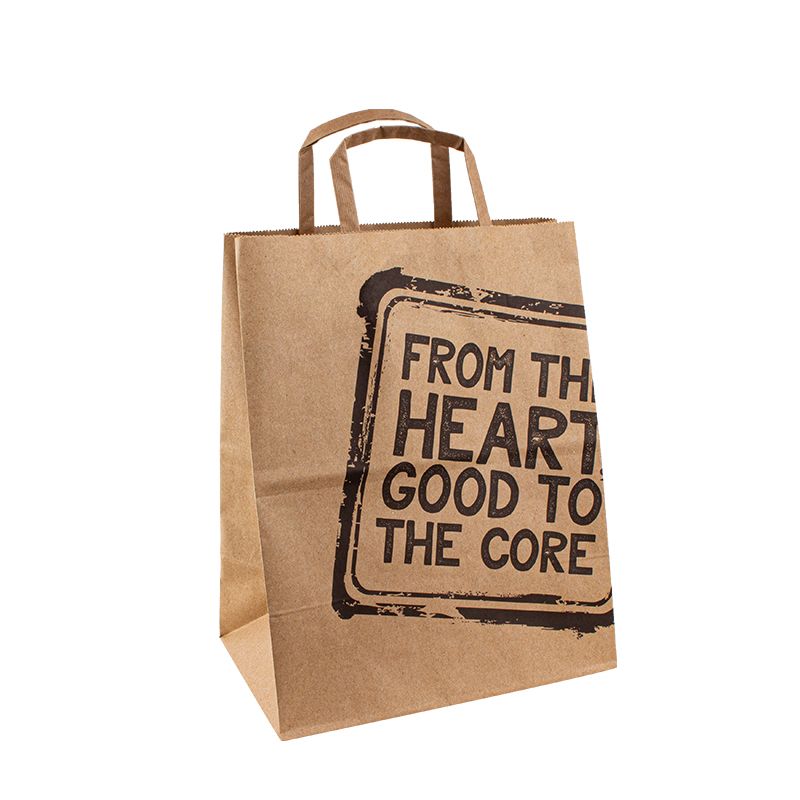 Papírové sáčky s vlastním logem Brown Kraft Ppaper Shopping Bag s logem Malý papírový sáček Vlastní logo papírové tašky