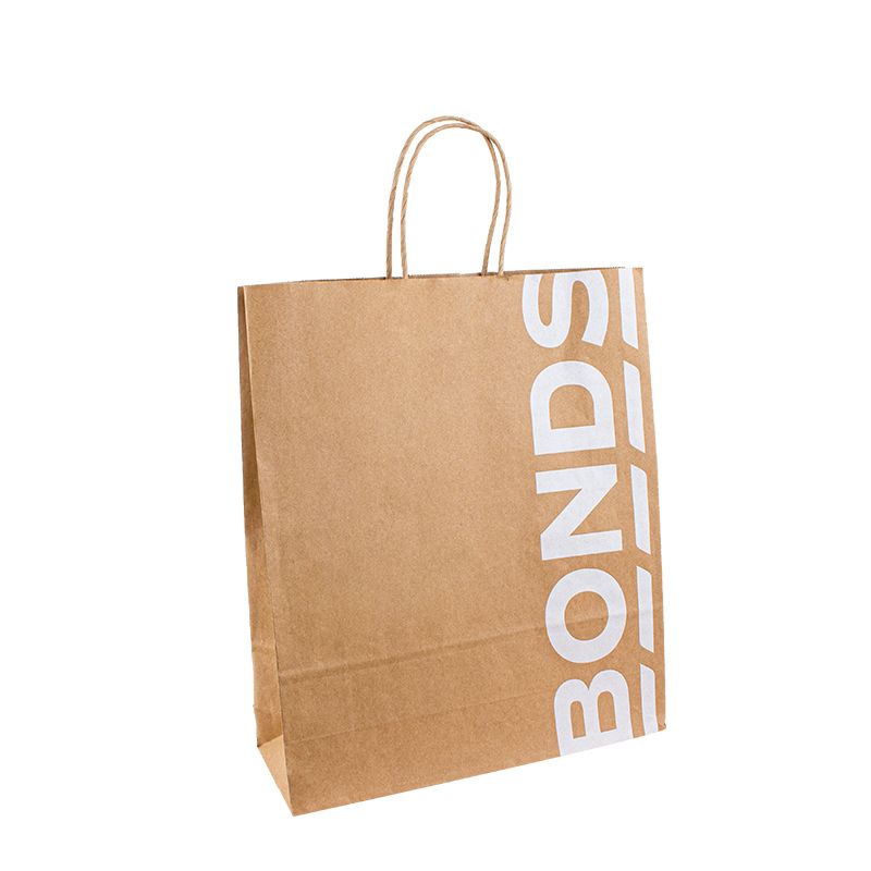 Papírové sáčky s vlastním logem Brown Kraft Ppaper Shopping Bag s logem Malý papírový sáček Vlastní logo papírové tašky