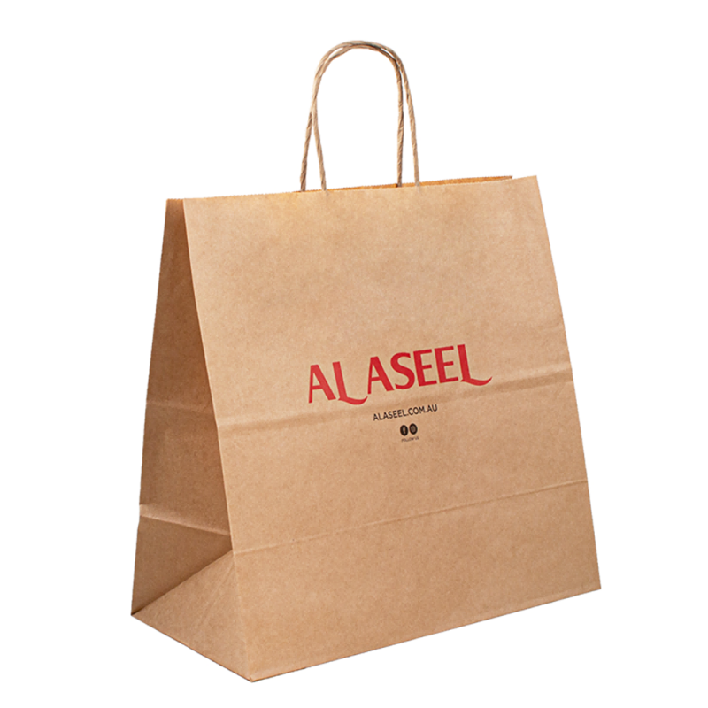 Kraft Paper Balení Bag Paper Kraft Bag Vlastní papírové sáčky s úchytynávrhářských papírových sáčků