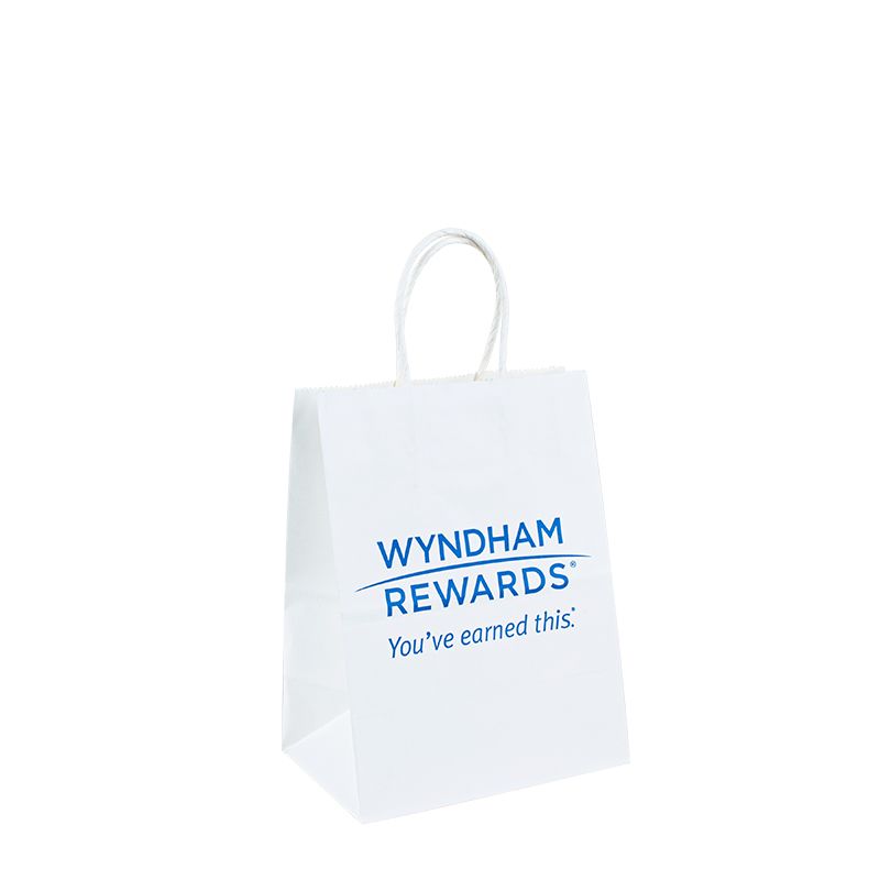 Kraft Bag White Paper Bag s logem Candy Vlastní papírové řemeslné tašky s logem
