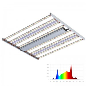 800W Spectrum Nastavitelné extra UV+fr pruhy plné spektrum Hortikulturní LED Grow Light