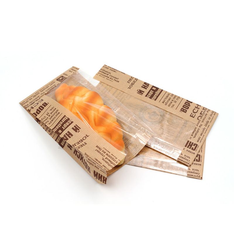 Brown Bread Kraft Paper Packing Bags s oknem FCS SGS FDA Certified
