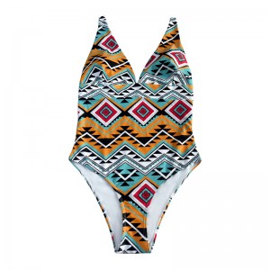 Květinovýnárodní styl široký popruh jednodílný plavecký temperament