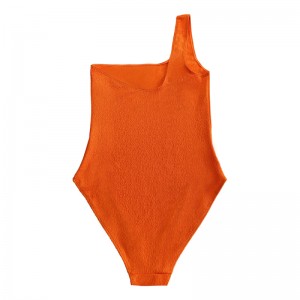 Oranžová rozcuchaná látka One-Shamerder Sexy One-Piece Swimsuit