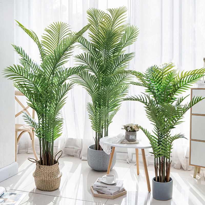 Velkoobchodní tovární cena Areca Palm Dypsis Lutescens Přizpůsobitelná umělá palma s hrnkou