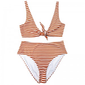 Oranžový oranžový bílý pás široký ramenní luk Pohodlný vysoký pas