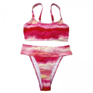 Růžový růžový gradient se širokým ramenním popruhem Pokom