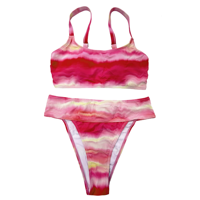 Růžový růžový gradient se širokým ramenním popruhem Pokom