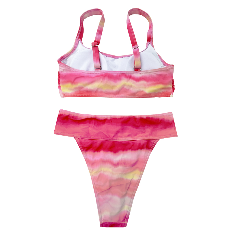 Růžový růžový gradient se širokým ramenním popruhem Pokom