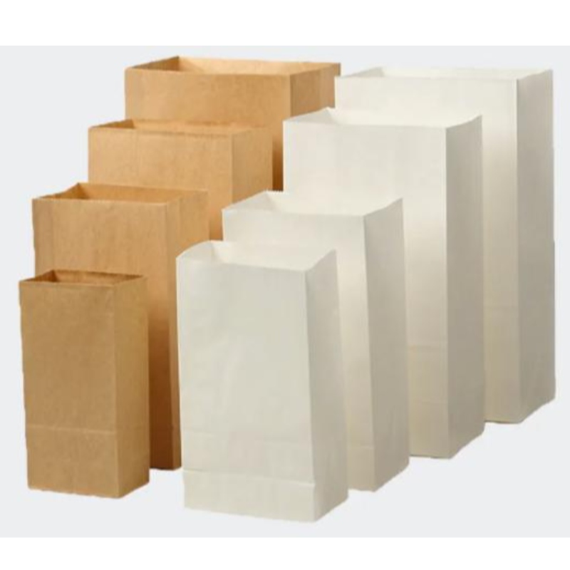 Výrobci velkoobchodní jednorázový balení potravinářských baličů Vlastní papírové tašky SOS Brown Kraft bez rukojeti