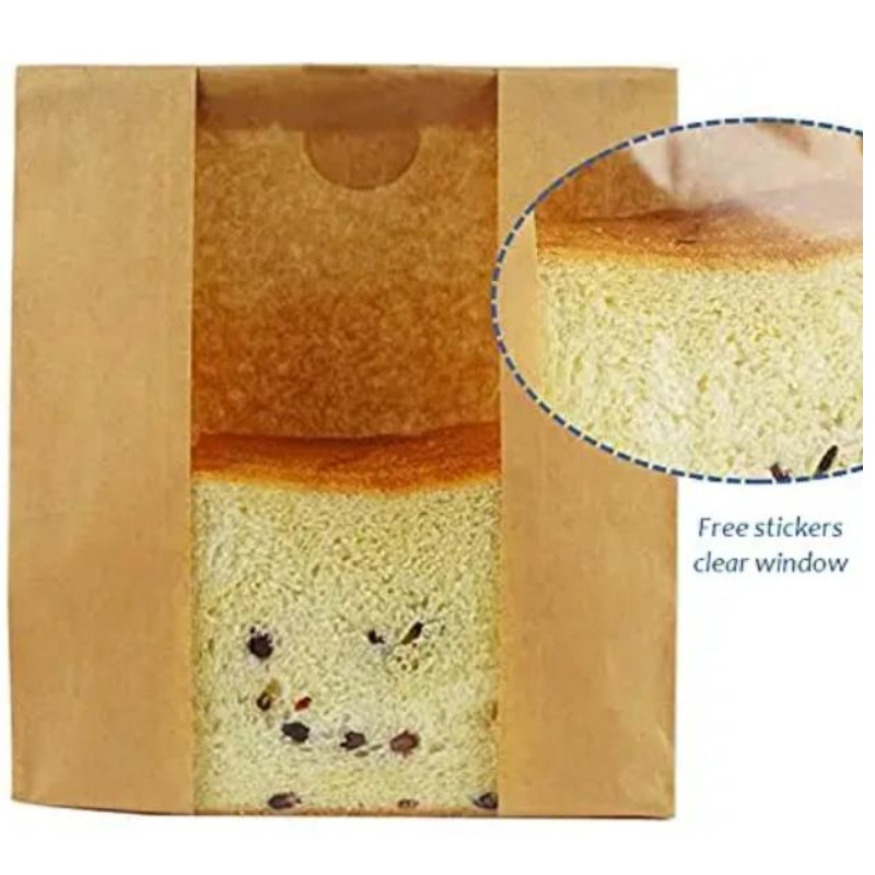 Zakázkový tisk Kraft Paper Chléb s chlebem snálepkouna pečeť