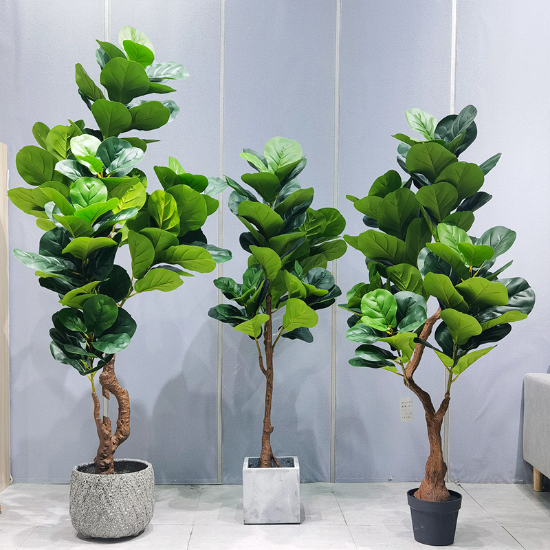 Umělé rostliny plastové strom odolný strom snízkým údržbou Fiddle Leaf Fig for Garden dodavatel svatební dekorace zahradniční dekorace