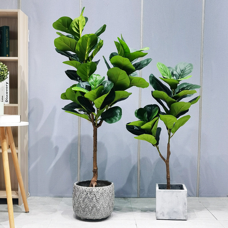 Umělé rostliny plastové strom odolný strom snízkým údržbou Fiddle Leaf Fig for Garden dodavatel svatební dekorace zahradniční dekorace