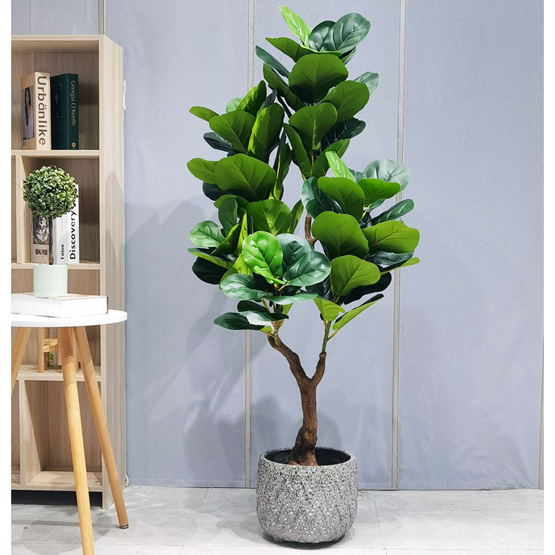 Umělé rostliny plastové strom odolný strom snízkým údržbou Fiddle Leaf Fig for Garden dodavatel svatební dekorace zahradniční dekorace