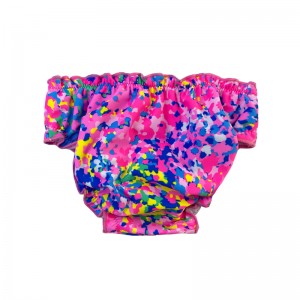 Dětské plenky potištěné květinové záhyby pohodlný absorpční tak roztomilý jasně růžový růžový